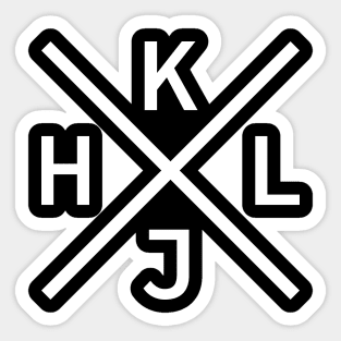 HJKL Design for Programmers Using vi/Vim - White Graphic Sticker